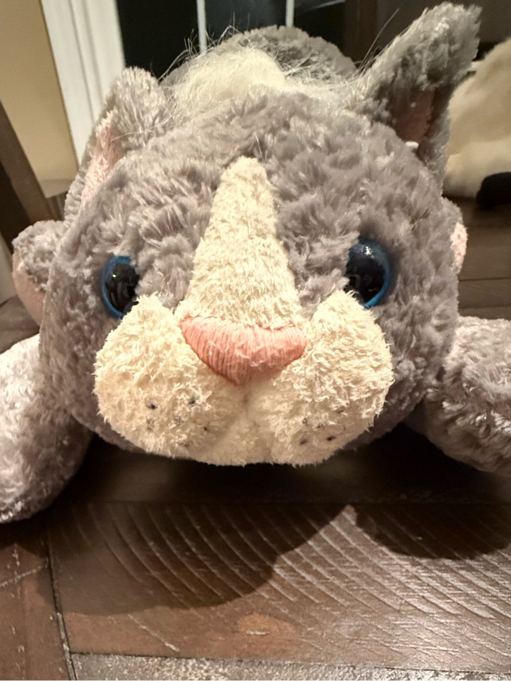 Vintage Toys R Us Animal Alley Gray White Cat
Plush Stuffed Animal Kitten 12"